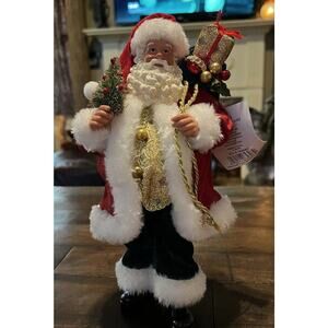 Santa Claus Figure Sack Delivering Gifts Christmas Merry Brite #368540 NWT 10.5